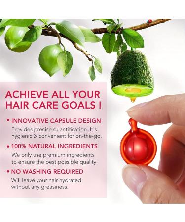 Hair Vitamin Serum Capsules - No Rinse Treatment for Frizzy & Damaged Hair | A C E Pro B5 Moisturizer for Men & Women (40 Count - Buy Online on SooperMarket.com