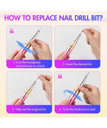 OHZOIRIC Electric Nail Drill 45000RPM - Professional Portable Nail File Kit for Manicure, Pedicure, Acrylic & Gel Nails - High-Speed Nail Drill for Home & Salon Use - Buy Online on SooperMarket.com