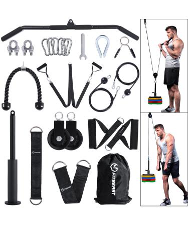 FitBeast Pulley System Gym, Cable Weight Pulley System for Gym LAT Pulldown, Biceps Curl Workout, Ideal Home Gym Equipment for Forearm, Shoulder, Strength Training