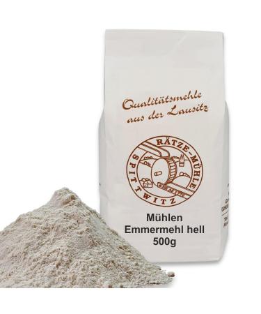 M hlen Emmer flour light 500g fresh from the R tze mill in the best quality 100% regional and natural 500 g (1 pack)