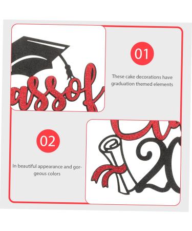 Warmhm 12 Pcs 2023 Graduation Arrangements Mw Graduation Party Cake Topper Graduation Dessert Toppers Graduation Picks Decor Ornament Grad Party Cupcake Topper Cake Supplies Paper Cup Red - Buy Online on SooperMarket.com