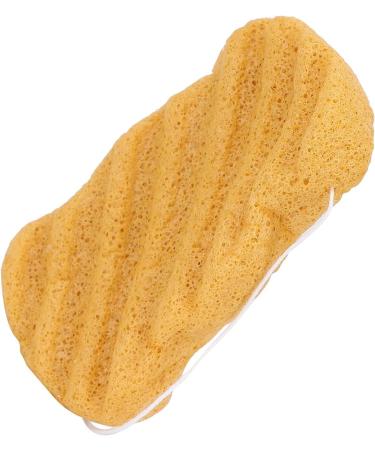 Verdant Touch Face Cleansing Sponge Plant Fiber Facial Sponge Reusable Face Cleansing Exfoliating Puff Washable Bath Puff Yellow - Buy Online on SooperMarket.com