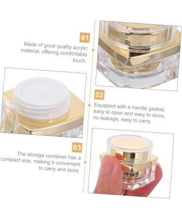 Mikinona 1pc Cream Empty Cosmetic Jars Sample Holder Face Cream Pot Jars Face Cream Containers Cream Empty Jars Reusable Bottle Creami Lotion Practical Cream Bottle Acrylic 4.6x4cm Golden - Buy Online on SooperMarket.com