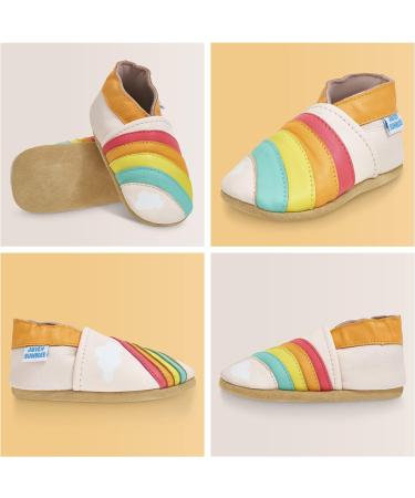Soft Sole Leather Baby Walking Shoes 2-3 Years Rainbow - Unisex Baby Shoes - Buy Online on SooperMarket.com