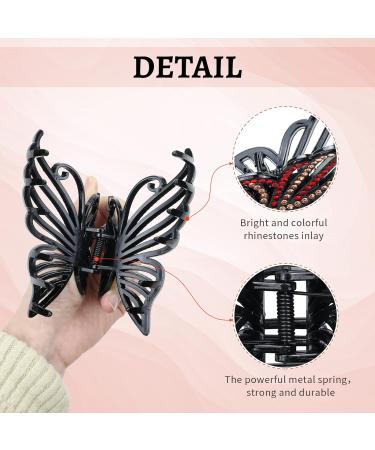 inSowni Korean Glitter Rhinestone Hair Clips Set - Moon Leaf Butterfly Barrettes for Thick Long Hair - 4 Pack - Buy Online on SooperMarket.com