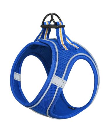 Heele dog harness for dogs dishes dog small soft mesh breast dishes for medium and small dogs adjustable reflective breathable puppy dishes reflective royal blue s
