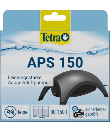 Tetra APS 150 Aquarium Air Pump - quiet diaphragm pump for aquariums from 80-150 L black Black APS 150 (80 - 150 L)