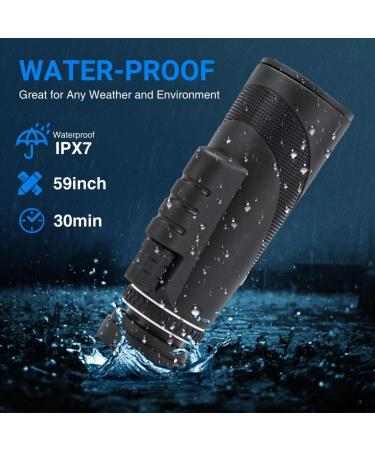 AMESEDAK 12x60 High Power Monocular Telescope - Compact & Portable HD Monocular with Low Light Vision, Smartphone Adapter Included - Buy Online on SooperMarket.com