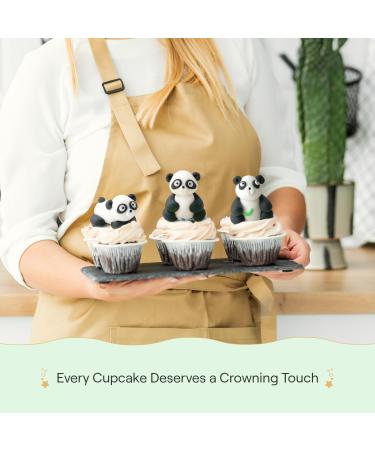 SugarArt Edible Panda Cake Topper - Handmade Animal Cake Decorations - Perfect on Fondant Butter Cream & Icing Sugar Cakes - Made of Sugar - Contains Food Colors (1 Pc Panda) - Buy Online on SooperMarket.com