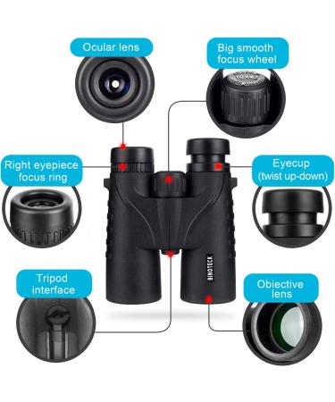 Binoteck 10x42 Binoculars for Adults | Professional HD Roof BAK4 Prism Lens | Ideal for Bird Watching, Hunting, Travel, Sports, Opera, Concerts | Includes Carrying Bag | Lightweight (1.0 lbs) | New Model - Buy Online on SooperMarket.com