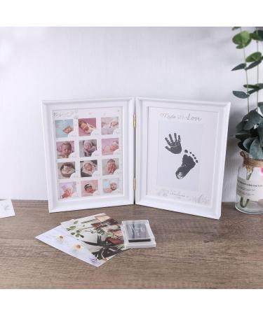 Mikytoper Baby Hand and Footprint Kit - Anniversary Growth Record Baby Gift with Reusable Ink Cartridge Photo Frame - Buy Online on SooperMarket.com