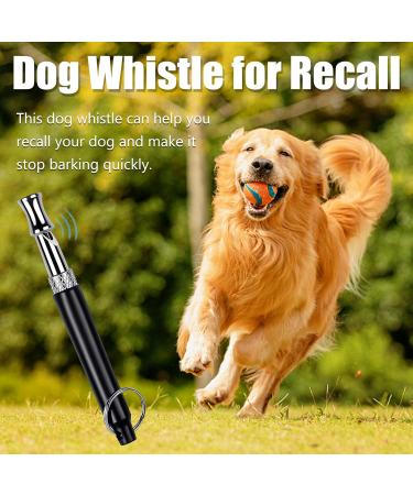 Professional Dog Whistle and Dog Clicker Set Supersonic Dog Training Whistle for Recall with Black Lanyard Adjustable Frequency Puppy Clickers for Training Stop Barking Pet Obedience(2 Pieces) - Buy Online on SooperMarket.com