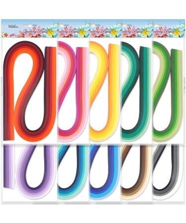JUYA 60-Color Paper Quilling Strips Set - 10 Packs, 54cm Length, 3mm Width - Buy Online on SooperMarket.com