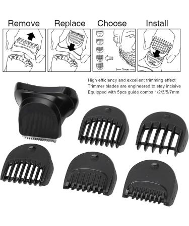 Buy Electric Shaver Trimmer Head Set BT32+5 - 5 Guide Combs - Replacement Black Trimmer Head for All Skin Types | Fast International Shipping - Buy Online on SooperMarket.com