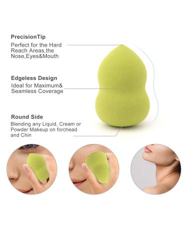 Premium 8-Piece Make-Up Sponge Set | Multicolored Beauty Sponges & Pumpkin-Shaped Drying Stand for Flawless Application - Buy Online on SooperMarket.com
