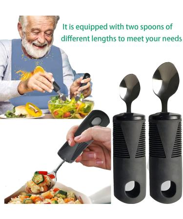 Healthman Adaptive Tableware 4-pieces Dinnerware with Non-Slip Handle Suitable for People with Inconvenient Hands and The Elderly Weightless Adaptive Eating Flatware - Buy Online on SooperMarket.com