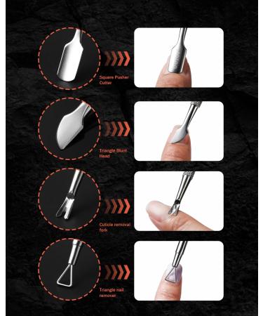 Bezox Nail Shaver & Polish Scraper - Professional 2-in-1 Double-Sided Nail Slide & Stainless Steel Sub-Nail Cleaner - Buy Online on SooperMarket.com