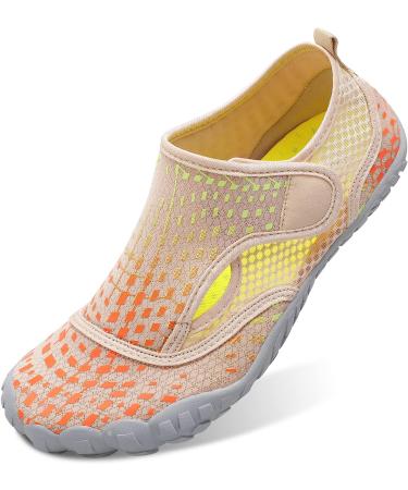 Quick Dry Barefoot Aqua Swim Water Shoes for Women Men - Beach Hiking Diving Boating River Outdoor Sports - Size 8 Women/6.5 Men - Velabeige - Buy Online on SooperMarket.com