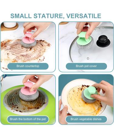 10-Pack Stainless Steel Sponge Pot Cleaner Durable Steel Wool & Sponge for Dishes Pans & Kitchen Cleaning - Buy Online on SooperMarket.com