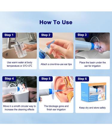 Earwax Rinse Cleaning Kit 4 Modes Clear Baffle Electric Earwax Removal Kit 2000mAh Battery Home Use - Buy Online on SooperMarket.com