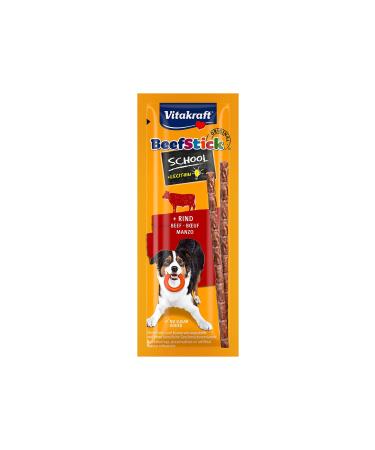 Vita power Beef Stick School dog snack thin meat sticks with beef for reward and training for better concentration without adding sugar (1x 10 pieces)