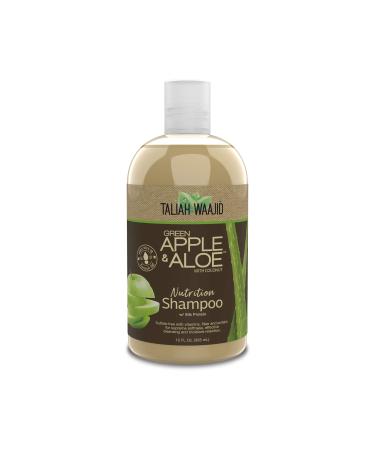 Taliah Waajid Green Apple & Aloe Nutrition Shampoo with Coconut | Curl Moisturizer Vitamins Fiber and Protein Formula | Softer Smoother Hair Cleansing for Thick Curly Hair -12oz (T112)