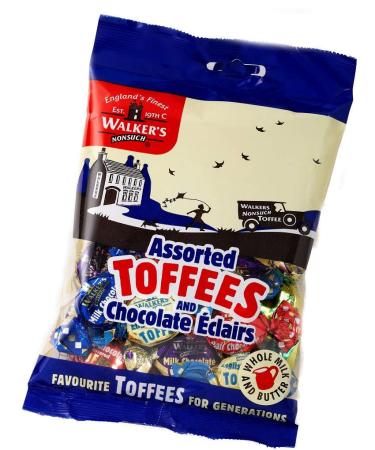 Walkers Nonsuch Assorted Toffees & Chocolate Eclairs 150 G (1Pack)
