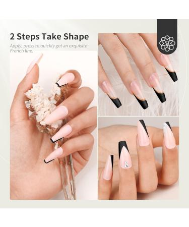 Saviland Nail Stamper Kit with Gel Polish - Easy to Use French Manicure Nail Art Set - Buy Online on SooperMarket.com