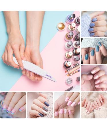 Professional Nail Files 20 Pieces Professional Double-Sided Reusable Nail File 100/180 Grit for Nail Salons DIY Nail Art at Home - Buy Online on SooperMarket.com