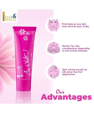 Fair & White So White Skin Perfector Gel - 1 Fl oz / 30ml | Skin Brightening Gel - Buy Online on SooperMarket.com