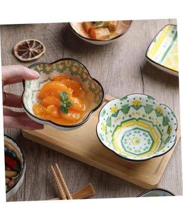 Zerodeko 6pcs Ceramic Saucer Mini Serving Dish Seasoning Bowl Dipping Sauce Plates para Mini Postres Small Ceramic Dish Seasoning Dish Sauce Bowl Dip Dishes Dipping Dish Ceramics re-usable - Buy Online on SooperMarket.com