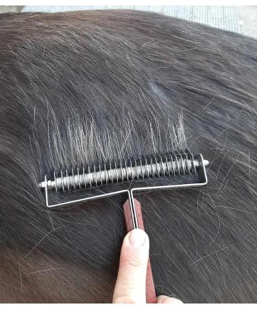 Amesbichler Horse Barn Cleaning Combat - Anti-Tangle Rake & Scratch Remover for Icelandic Horse Care | Durable Metal & String Striegel - Buy Online on SooperMarket.com