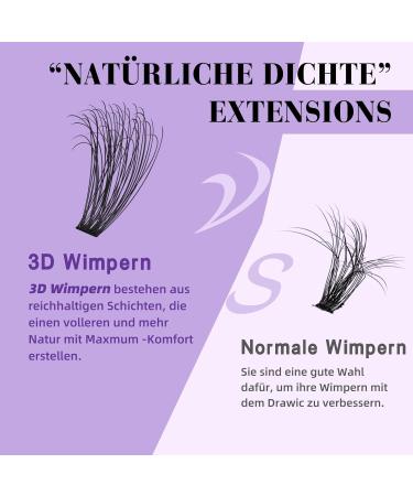 Lash Cluster Single Lashes | 280 PCS 3D Fluffy Wimpern Extensions | DIY 30D & 40D Mix - Natural Look - Buy Online on SooperMarket.com
