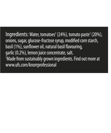 Knorr Professional Tomato & Basil Pasta Sauce 2.2L - Ready to Use - Buy Online on SooperMarket.com