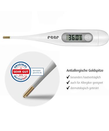 Reer ClassicTemp Digital Fever Thermometer - Fast 20s Measurement Gold-Plated Tip Family Use | International Shipping Available - Buy Online on SooperMarket.com