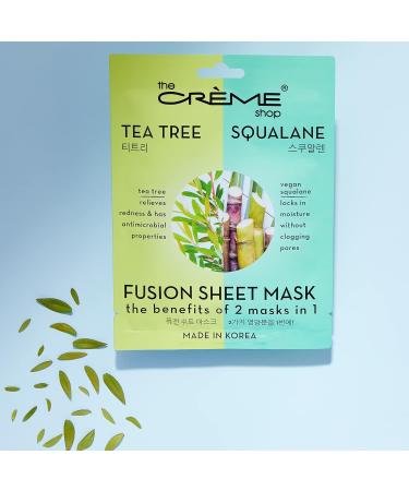 Buy The Cr me Shop Tea Tree & Squalane Fusion Sheet Mask - Korean Acne Face Mask with Hyaluronic Acid (5 Masks) - Vegan & Hydrating - Buy Online on SooperMarket.com