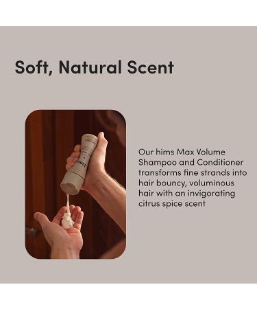 Hims Max Volume Shampoo & Conditioner Pack - Citrus Spice - Men's Natural Volumizing Hair Care - 2 x 6.4 fl oz - Buy Online on SooperMarket.com