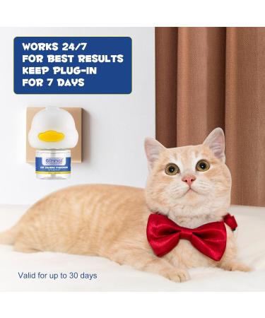 Cjztp Cat Calming Diffuser Enhanced Cat Pheromones Diffuser Starter Kit for 30 Days Supply Cat Anxiety Stress Relief to Reduce Fighting Scratching 48ml - Buy Online on SooperMarket.com