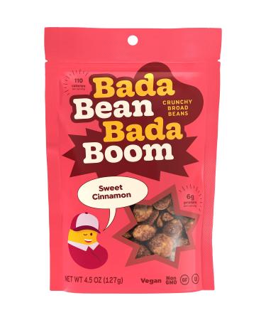 Bada Bean Bada Boom Roasted Fava Beans, Fava Beans Dried, Broad Beans - 110 Calories, 4g Fiber, 6g Plant-Based Protein, Gluten-Free Fava Beans Snack, Vegan Snacks, Plant Based Snacks - 4.5oz, 6 Pack
