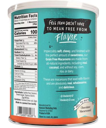 Absolutely Gluten Free Coconut Macaroons 10 oz (2-pack) - Grain, Dairy, and Soy Free - Buy Online on SooperMarket.com