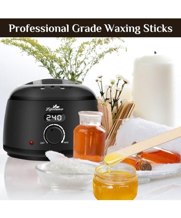 Lifestance Professional Wooden Wax Sticks - 60PCS Premium Spatulas for Body & Facial Hair Removal Waxing at Home - Buy Online on SooperMarket.com