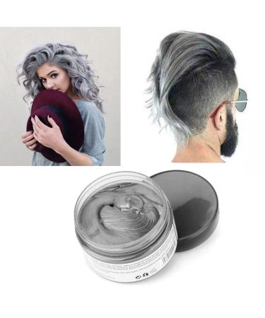 Silver Gray Hair Color Wax 4.23 oz - Natural Temporary Hairstyle Cream for Party, Cosplay & Clubbing - Buy Online on SooperMarket.com