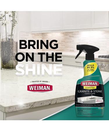 Weiman Disinfectant Granite Daily Clean & Shine - 24oz (2 Pack) | Safely Clean, Disinfect, & Shine Granite Countertops - Buy Online on SooperMarket.com