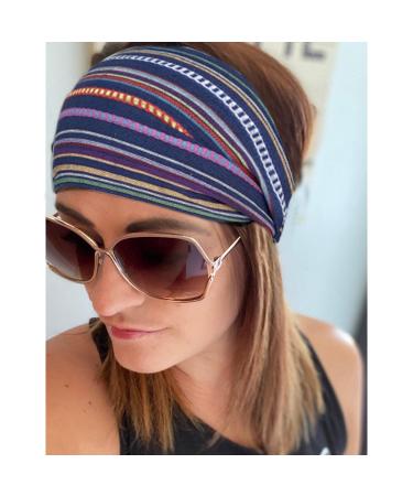 Cakure Boho Wide Headbands Set - Pack of 3 for Women and Girls | African Head Wraps, No Slip, Elastic Sweat Bands for Yoga Workout - Buy Online on SooperMarket.com
