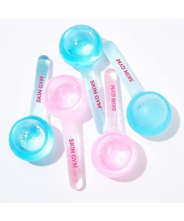 Skin Gym Ice Globe Beauty Balls: Cold Roller Massager for Face & Eyes - Reduce Puffiness, Pores, and Wrinkles - Pink - Buy Online on SooperMarket.com