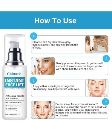 Chinoxia Instant Face Lift Cream - Anti-Aging Skin Tightening Serum - Buy Online on SooperMarket.com