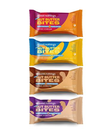 Sweet Nothings Superfood Nut Butter Bites Variety Pack - Chocolate Banana, Apple Cinnamon, Oatmeal Raisin, 8 Delicious Bites - Buy Online on SooperMarket.com