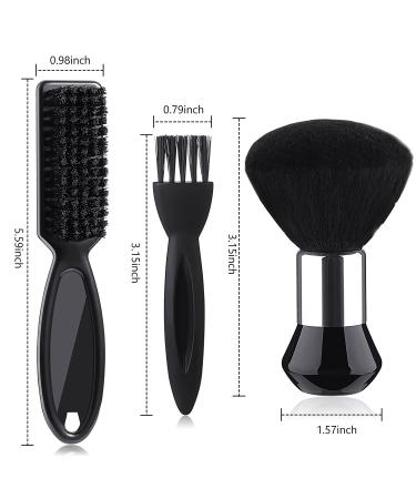 3-Piece Barber Neck Duster Brush Set with Storage Bag - Hair Clipper & Trimmer Cleaning Brushes - Buy Online on SooperMarket.com