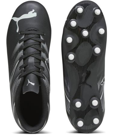 PUMA Unisex Kids Attacanto FG/AG Jr Soccer Shoes - 33 EU Black & Silver Mist - International Shipping Available - Buy Online on SooperMarket.com