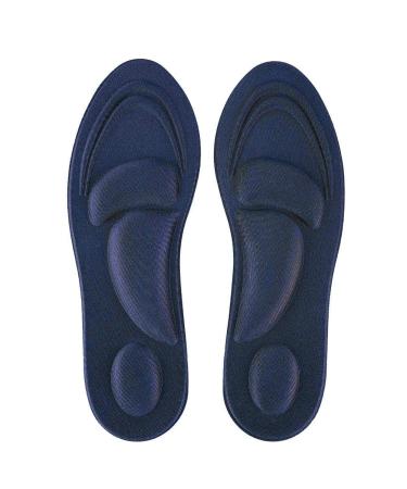 Orthotic Arch Support Insole Flat Feet Memory Foam Shoe Pad Plantar Fasciitis Comfort Accessory(Men-Dark Blue)